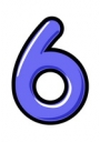 둥근체 숫자 6