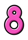 둥근체 숫자 8