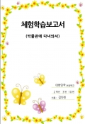 보고서표지(나비와 꽃) 미리보기 이미지