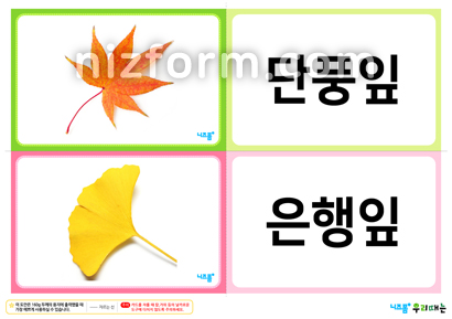 사물한글카드(양면형) 미리보기