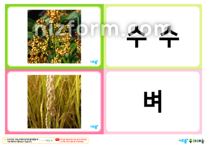 사물한글카드(양면형) 미리보기